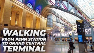 Walking NYC  Penn Station to Times Square amp Grand Central Terminal July 2021 [upl. by Innoc]