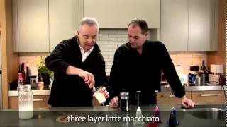 aerolatte  milk frother makes three layer caffè latte macchiato [upl. by Jedd]