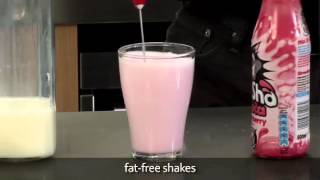 How to make a fat free milkshake using an aerolatte milk frother [upl. by Retla]