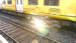 Merseyrail 507 009 making arcs at Birkdale station [upl. by Esom]